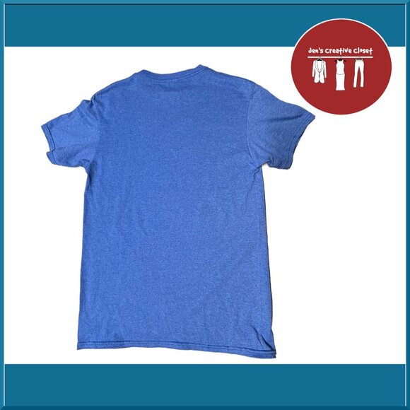 Men's Blue Peanuts Snoopy Christmas Short-Sleeve Tee - Picture 4 of 5